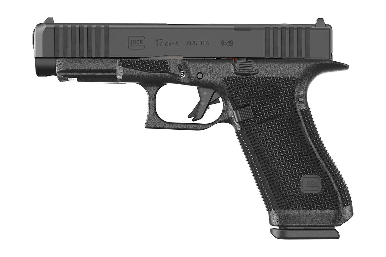 Glock 17 Gen6 9mm Optic Ready Pistol with Front Serrations and Fixed Standard Sights (LE)